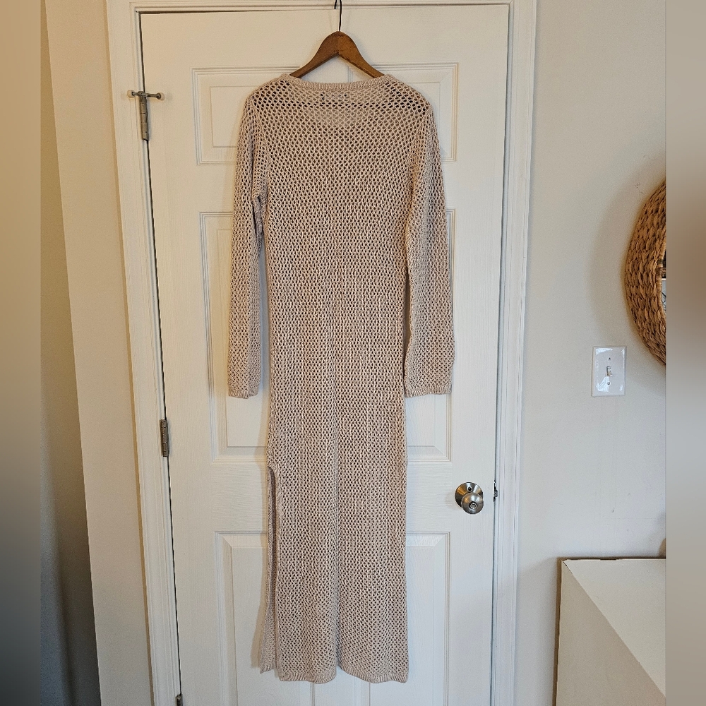 Naadam Textured Crochet Maxi Dress Size Small - Picture 8 of 9